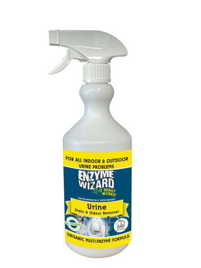 Enzyme Wizard Urine Stain & Odour Remover 750ml: powerful enzymatic cleaner for eliminating cat, dog, and human urine stains and odors.