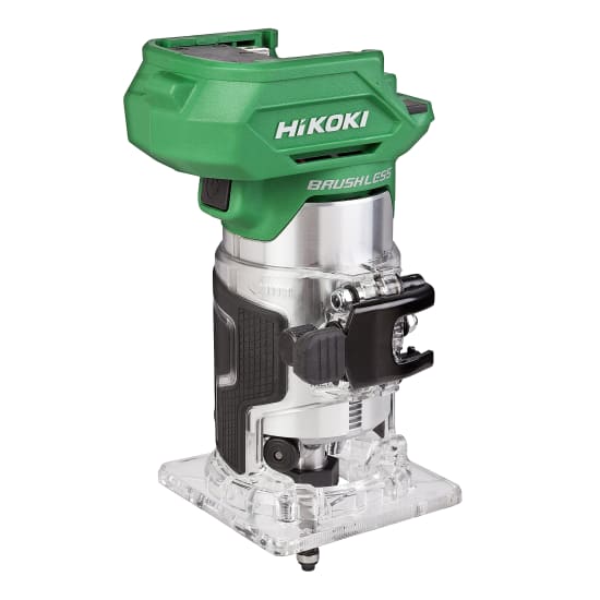 HiKOKI 18V Brushless Laminate Trimmer M1808DA with variable speed control, precise trimming, and ergonomic design for ease of use.