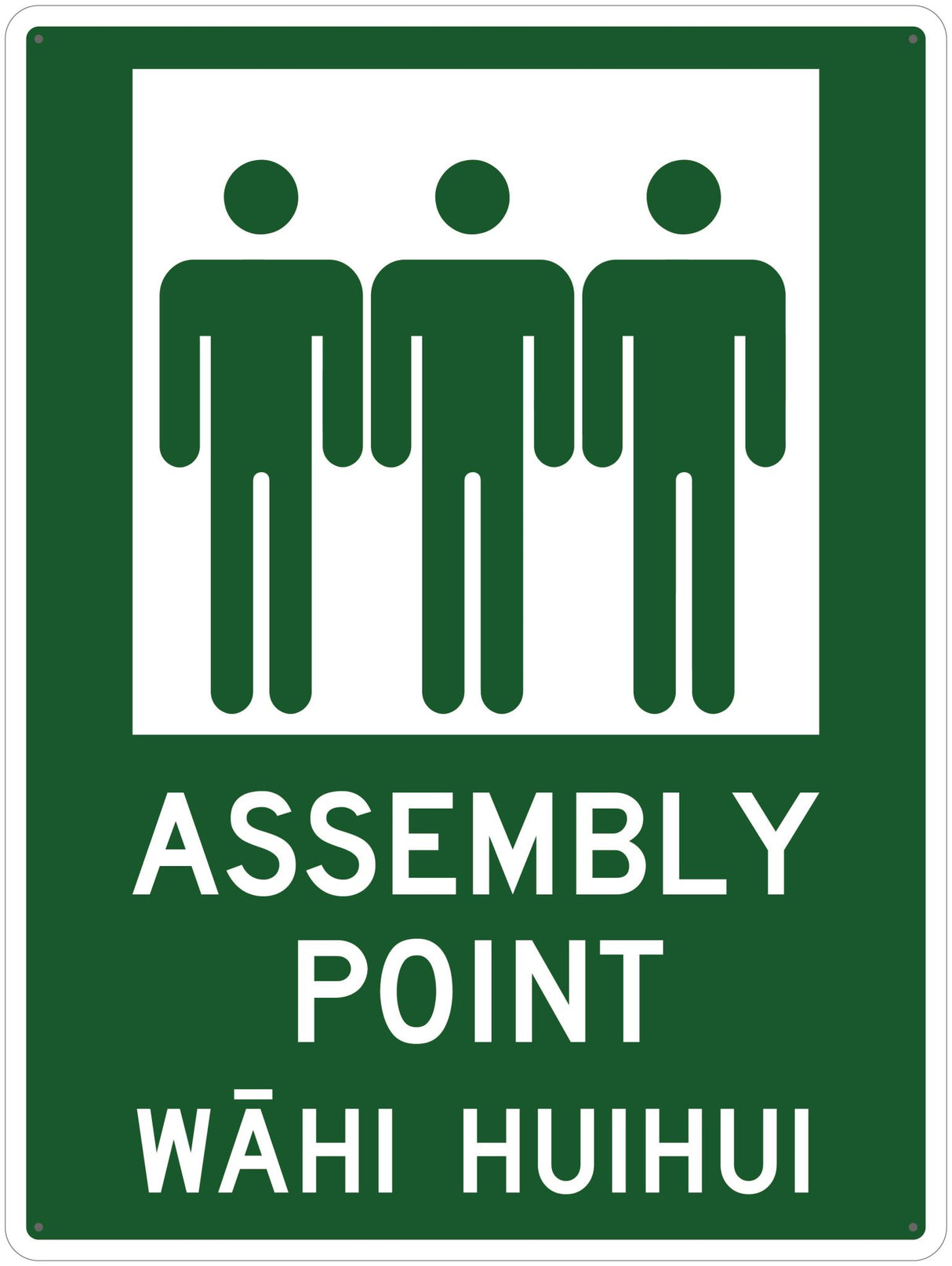 Te Reo Maori Sign | Assembly Point W450mm x H600mm