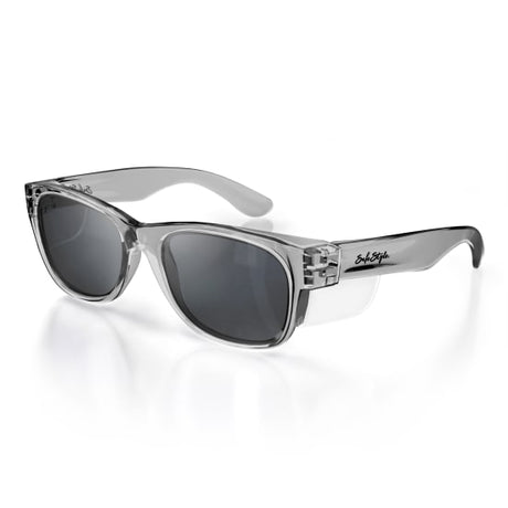 Safestyle Classics Polarised Lens Safety Glasses with graphite frame, offering UV400 protection and stylish unisex design.