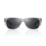 Stylish unisex safety glasses with polarised lenses, UV400 protection, and a durable graphite frame for outdoor activities.