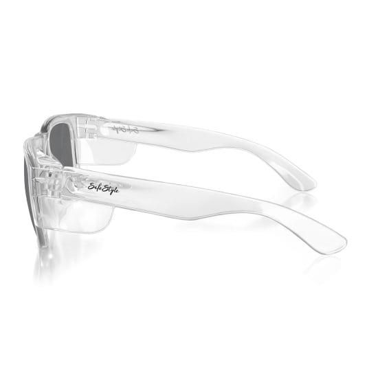 Stylish Safestyle Fusions Safety Glasses with tinted lenses and UV400 protection, designed for comfort and durability.