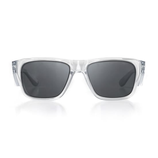 Stylish unisex safety glasses with tinted lenses, UV400 protection, and durable polycarbonate frames for ultimate eye safety.
