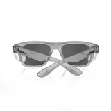 Stylish Safestyle Fusions polarised safety glasses with graphite frame, providing 99.95% UV protection and clarity.