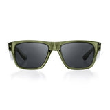 Green framed Safestyle Fusions Polarised Safety Glasses offer UV400 protection and a stylish unisex design for outdoor safety.