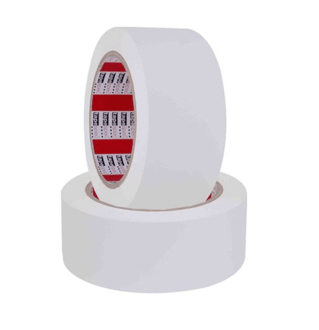 Heavy duty white PVC floor marking tape, 48mm x 30m, ideal for durable workspace demarcation, packaged in a 24-case box.