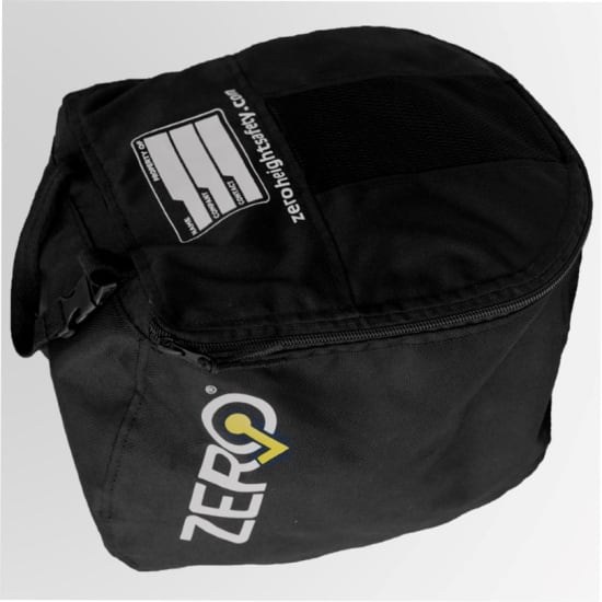 Soft padded APEX Safety Helmet Bag with zip closure for secure transport of ZERO Apex X2 Vented Helmet and accessories.