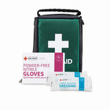 Red Cross Lone Worker/Forestry First Aid Kit with HSE dressings and gloves, designed for safety in remote work environments.