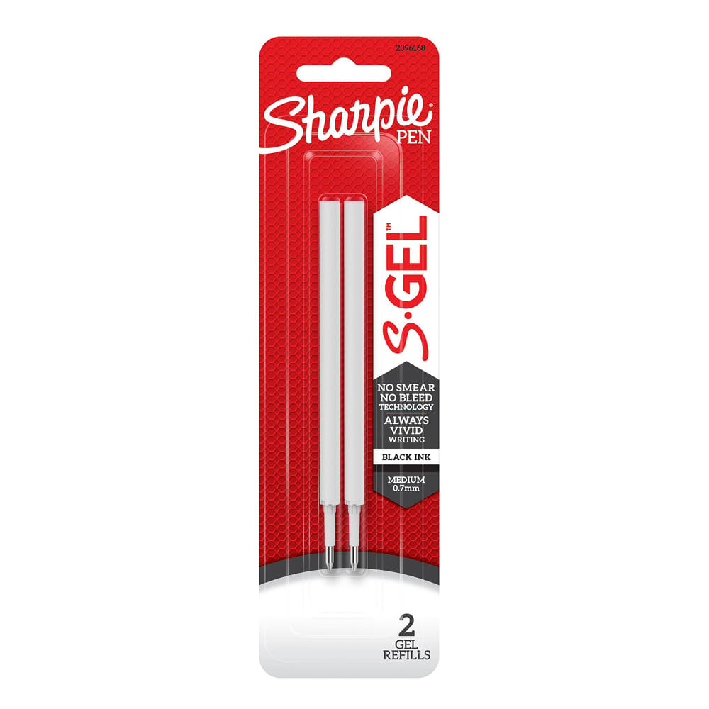 Sharpie S-Gel Pen Refills 0.7mm Black Pack of 2 (Pack)