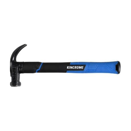 Kincrome 20oz claw hammer with ergonomic grip, durable graphite core, anti-vibration, and tethering point for secure use.