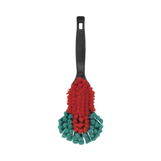 Vikan Soft/Split Bristle Vehicle Hand Brush with ergonomic handle and rubber edge, designed for gentle vehicle cleaning.