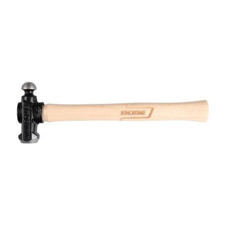 Kincrome 24oz Ball Pein Hammer with hickory handle, ideal for tradespeople, featuring durable carbon steel head and ergonomic design.