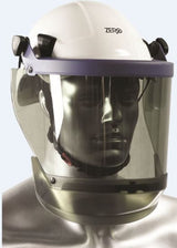 AMPSHIELD Arc Flash Visor Assembly provides 12 cal/cm² protection with anti-fog feature and easy LeverLock replacement.