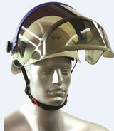 AMPSHIELD Arc Flash Visor Assembly provides ATPV 12 cal/cm² protection, anti-fog coating, and quick replacement with LeverLock system.