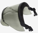 AMPSHIELD Arc Flash Visor Assembly provides 12 cal/cm² protection, anti-fog coating, and easy attachment for safety in hazardous areas.