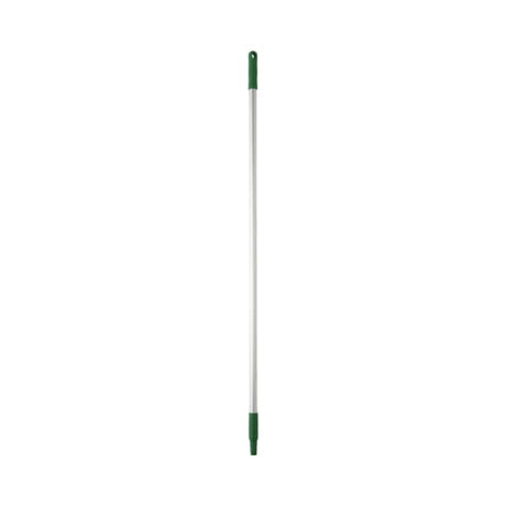 Vikan Aluminium Handle in green, 1245mm, lightweight and durable with color-coded grip for hygienic cleaning.