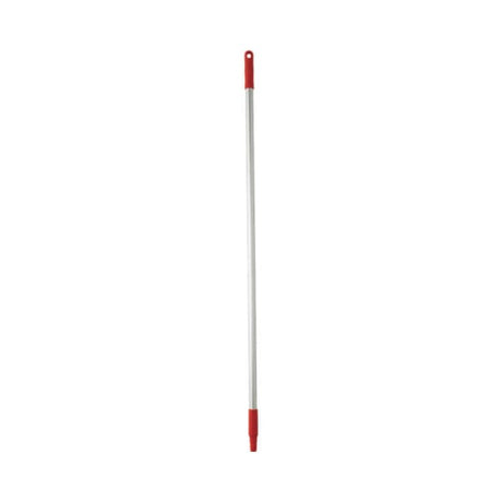 Vikan Aluminium Handle in red, 1245mm long, featuring a color-coded grip for hygienic cleaning with all Vikan products.