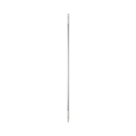 Vikan Aluminium Handle White, 1245mm, durable with color-coded grip, compatible with all Vikan products for efficient cleaning.