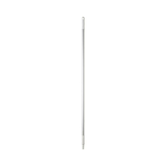 Vikan Aluminium Handle White, 1245mm, durable with color-coded grip, compatible with all Vikan products for efficient cleaning.