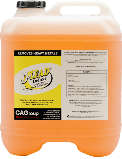 D-Lead Metal Removal Body Wash and Shampoo 20L, effective for cleansing heavy metals and contaminants, suitable for daily use.