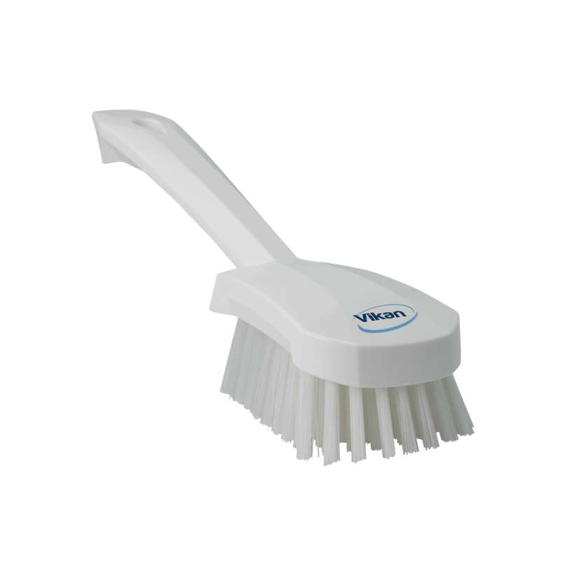 Vikan Short Handled Washing Brush White 270mm Stiff Bristle (Each)