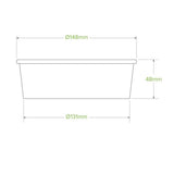 BioPak Aqueous Lined Wide Paper BioBowl - Small 500ml 50 (Pack)