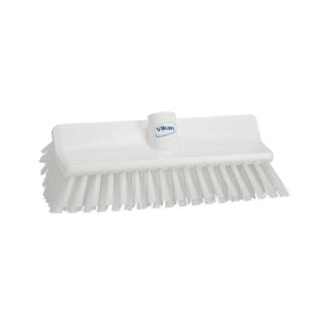 Vikan High-Lo Stiff Bristle Brush, 265mm, designed for deep cleaning hard-to-reach areas in kitchens and commercial spaces.