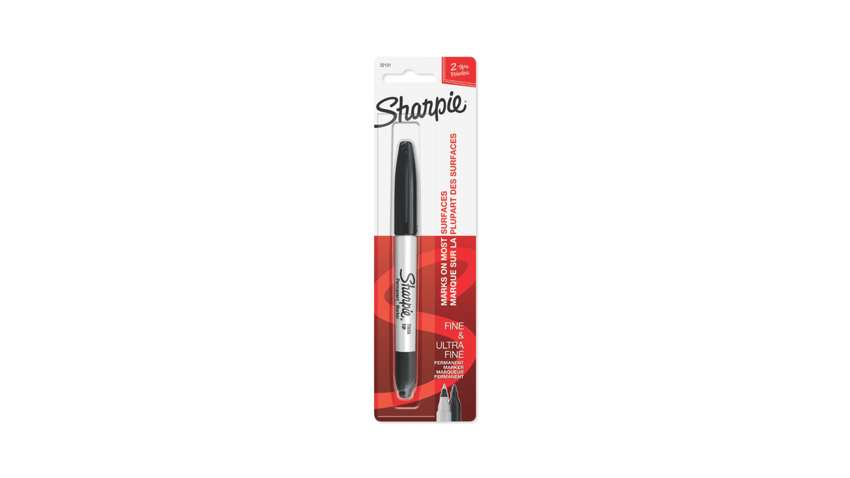 Sharpie Twin Tip Black Permanent Marker (Pack)