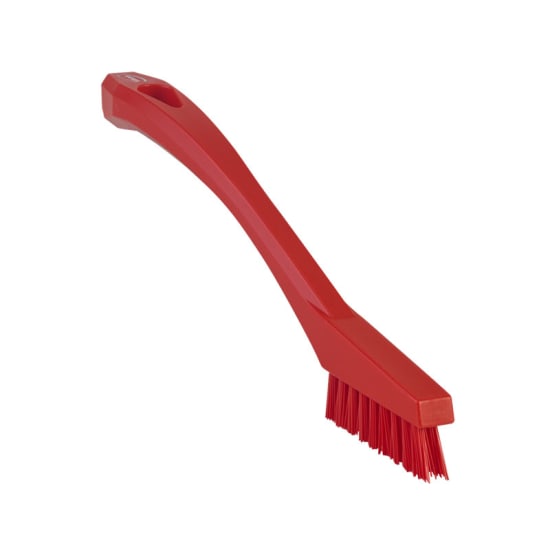 Vikan Detail Stiff Bristles Brush, 205mm; compact tool for precision cleaning in tight spots and on delicate surfaces.