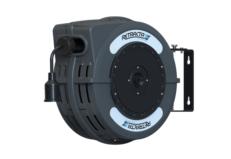 Retracta C1 Electrical Cable Reel-15 A x 20m for organized cable management, featuring thermal protection and automatic rewind.