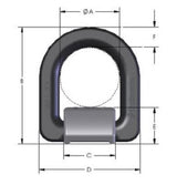 Bullivants Grade 80 Weld-On Load Ring 10.0T