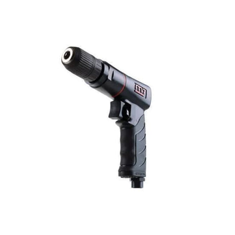 M7 Air Drill with reversible keyless chuck, 1800 RPM, 3/8in capacity, quiet operation, lightweight, and durable design.
