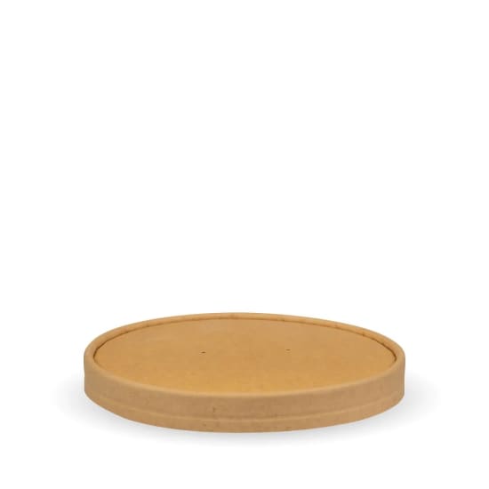 Biopak Paper Kraft BioBowl Lid-500-1000ml-50-Pack