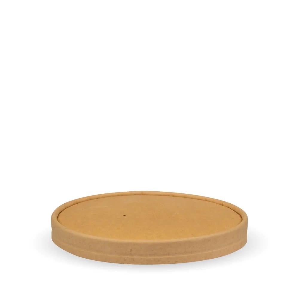 BioPak Paper Kraft BioBowl Lid 500-1000ml 50 (Pack)