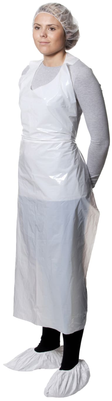 Med-X Heavy Duty Apron with Header Card White 700 x 1360mm (Card of 25)
