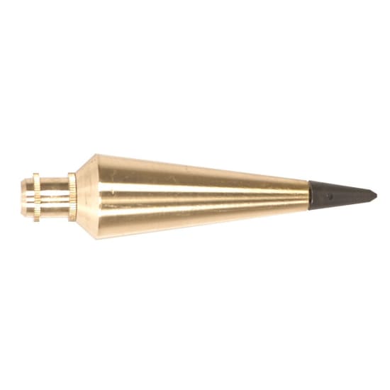 Kincrome 8oz brass plumb bob with hardened steel tip for precise measurement and alignment in construction projects.