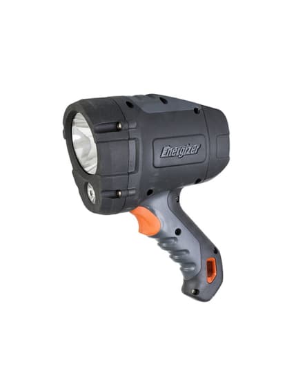 Energizer Rechargeable Hardcase Spotlight features a robust design, 1000 lumen brightness, and 550m visibility for outdoor adventures.