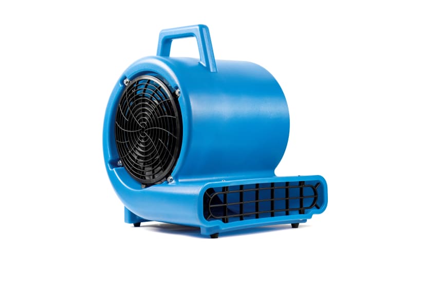 Industrial-grade Filta AirMax carpet blower with 1.1 HP motor, three speeds, and robust design for rapid drying and ventilation.