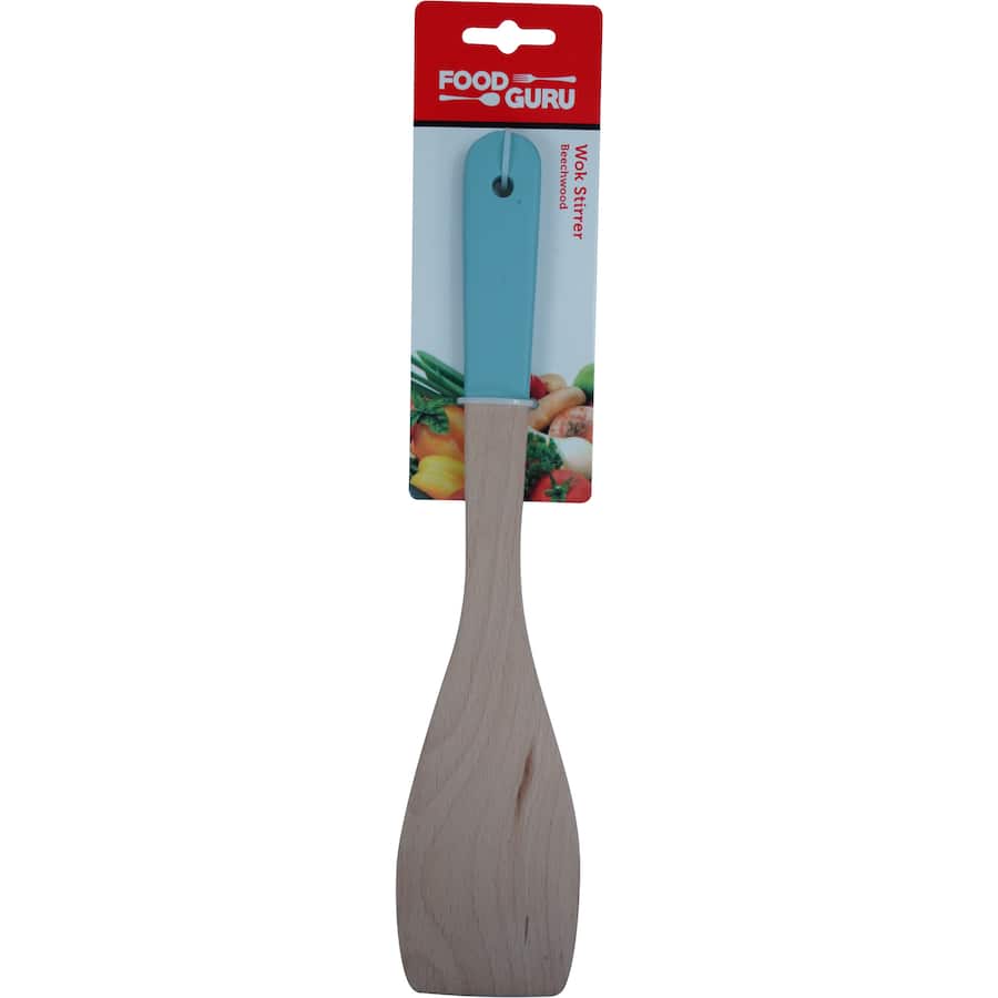 Food Guru Wok Stirrer Beechwood