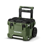 HiKOKI Multi Cruiser Portable Toolbox with 120kg capacity, IP65 protection, and rugged design for easy transport and organization.