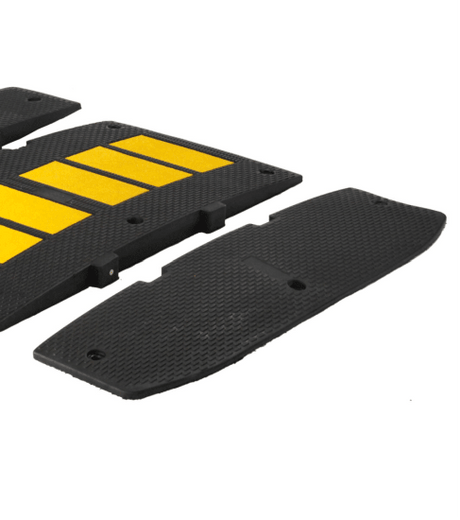 Heavy Duty Speed Hump End Cap, 270W x 900D x 50H, enhances road safety with durable design for smooth traffic control.