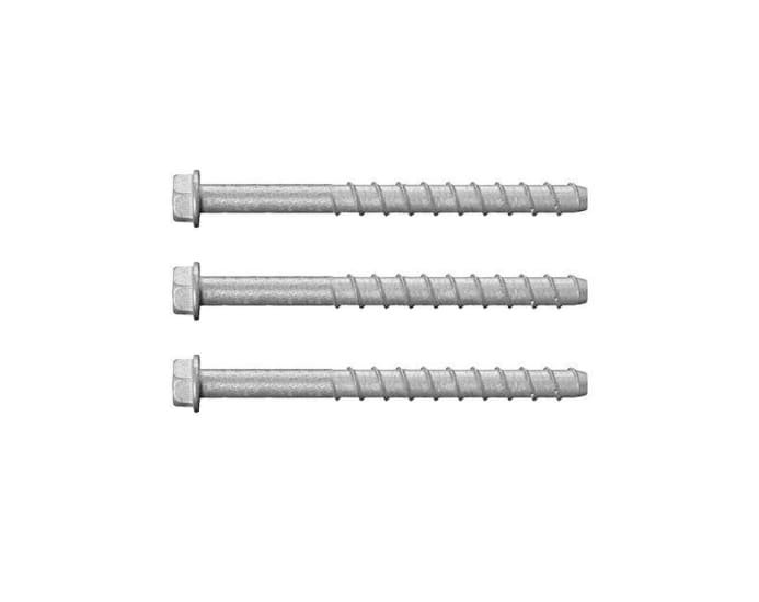 3 Piece Concrete Anchoring Kit with M12x100mm screw bolts for securing outdoor installations like bollards and speed humps.