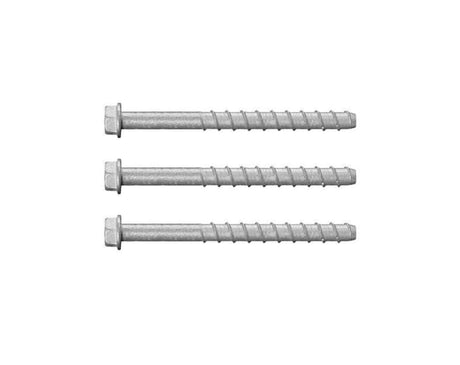 3 Piece Concrete Anchoring Kit with M12x100mm screw bolts for securing outdoor installations like bollards and speed humps.