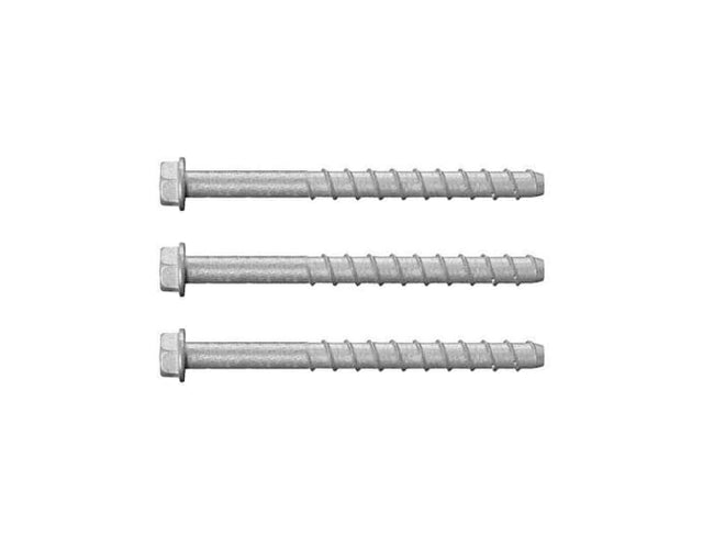 3 Piece Concrete Anchoring Kit with M12x100mm screw bolts for securing outdoor installations like bollards and speed humps.