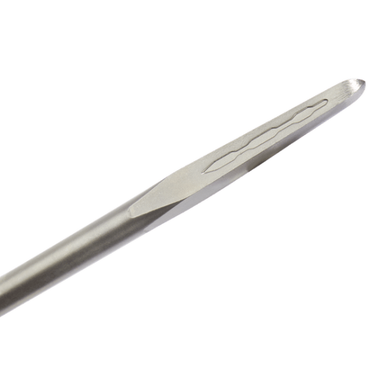 Milwaukee SDS Plus Sledge Point Chisel, 250mm, features self-sharpening tip for durable concrete demolition and efficient material removal.