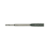 Milwaukee SDS Plus Sledge Flat Chisel, 250mm long, designed for concrete demolition, featuring self-sharpening tip and reinforced edges.