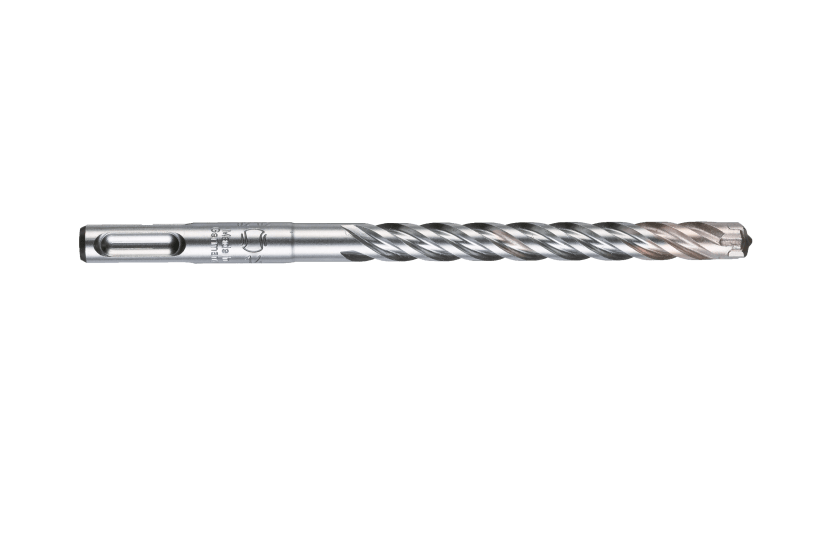 Milwaukee SDS Plus MX4 drill bit with 4-cutter geometry, engineered for precision drilling in concrete and masonry.