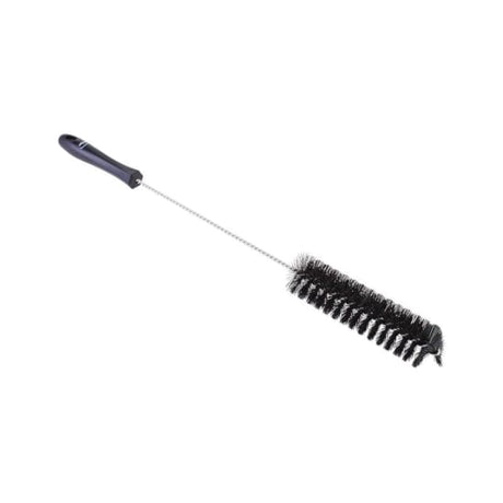 Vikan Stiff Bristle Tube Brush in black, 40mm diameter, ideal for cleaning narrow pipes and machine parts with stiff bristles.