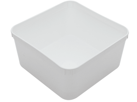 White 2-litre ice cream container designed for fresh storage with a classic look, ideal for home or professional use.