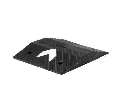 Heavy duty black speed hump measuring 500W x 550D, designed for traffic control in high-traffic areas.